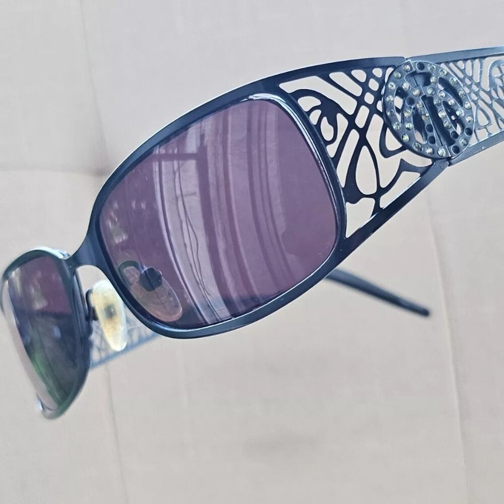 ST Mortiz Women Glasses/Sunglasses EBONY Frame Black Tone Metal Eyeglasses 135 - Picture 2 of 12